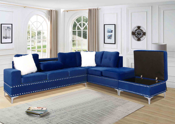 DAHLIA BLUE SECTIONAL SOFA Furniture Village
