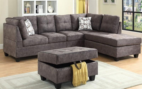 SOPHIE BROWN SECTIONAL COUCH