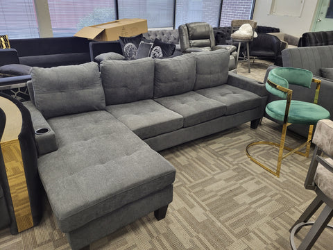 BRIANA CHARCOAL SECTIONAL SOFA