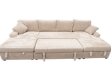 Elina Cream Corduroy Storage Sofa Bed