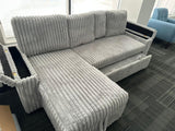 Lyla Grey Corduroy Sectional Sofa Bed