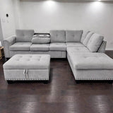 DOLTON GREY SECTIONAL SOFA