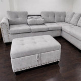 DOLTON GREY SECTIONAL SOFA
