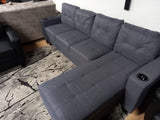 CLAIRE GREY SECTIONAL SOFA