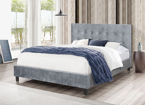 RENAY GREY PLATFORM BED