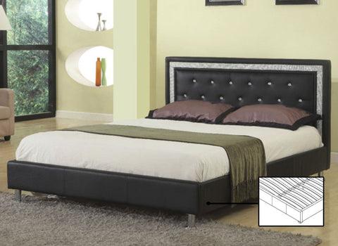 JEWEL PADDED FAUX LEATHER BED