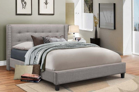 BRIANE GREY PLATFORM BED