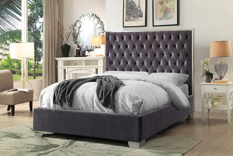 BELANTINO GREY PLATFORM BED