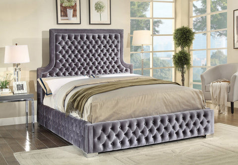 HARRY GREY PLATFORM BED
