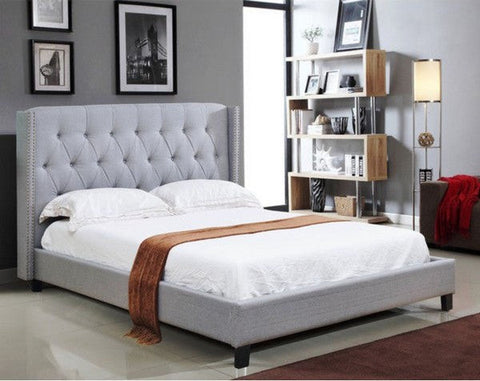 BELLA GREY PLATFORM BED