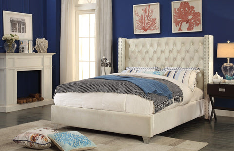 AMELIA CREME PLATFORM BED