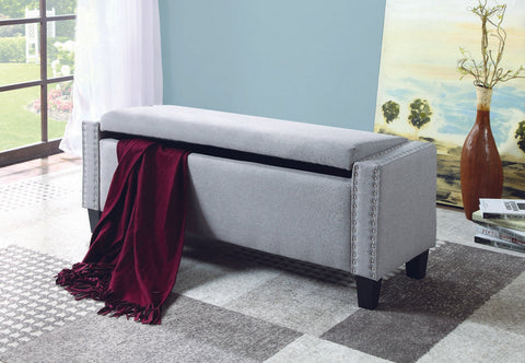 DARLENE GREY STORAGE BENCH