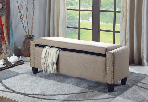 DARLENE BEIGE STORAGE BENCH