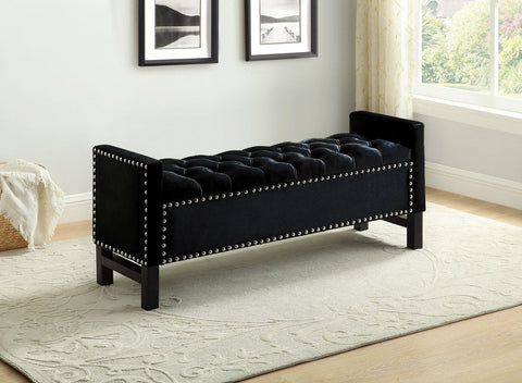 BELMONT DARK STORAGE BENCH