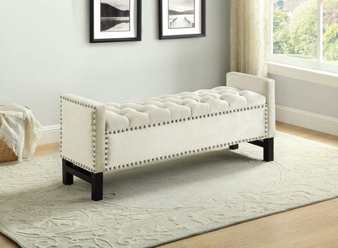 BELMONT CREME STORAGE BENCH