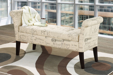 RENAY BEIGE STORAGE BENCH