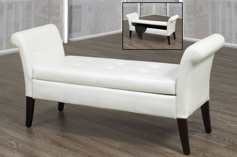 EMORY WHITE STORAGE BENCH