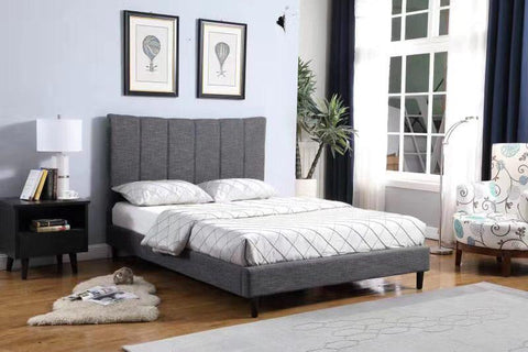 JULIAN GREY PLATFORM BED