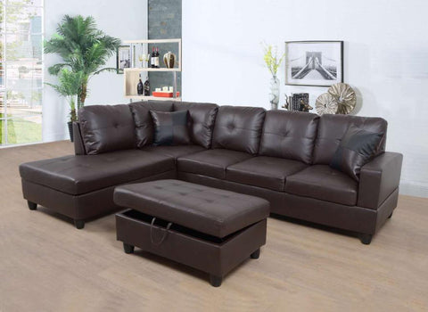 BELLA BROWN SECTIONAL SOFA