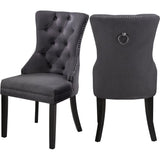 DARLENE GREY ACCENT CHAIR(SET OF 2)