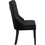 DARLENE BLACK ACCENT CHAIR(SET OF 2)