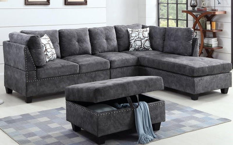 SOPHIE GREY SECTIONAL COUCH